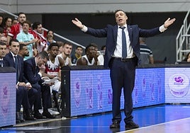 Paolo Galbiati, durante el encuentro del pasado domingo ante el UCAM Murcia.