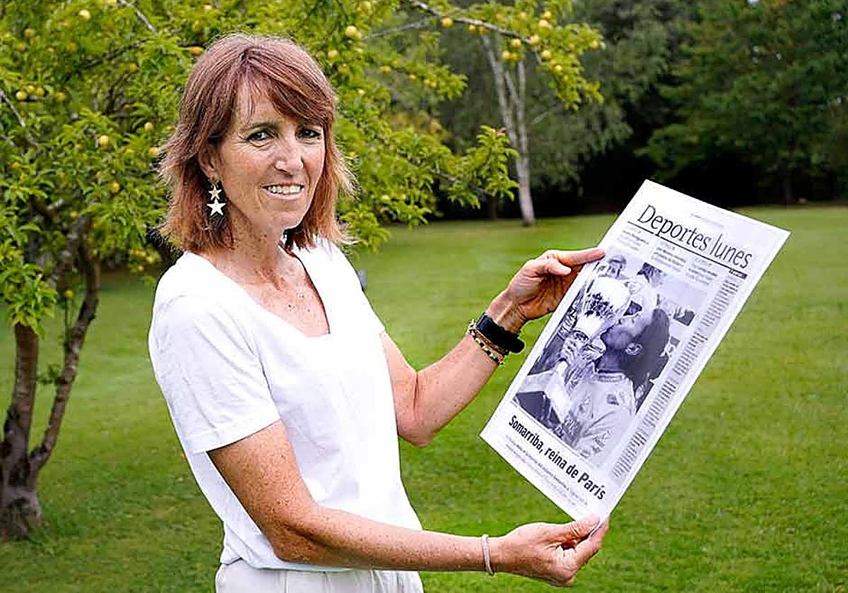 Somarriba pisa la huella de Induráin en París