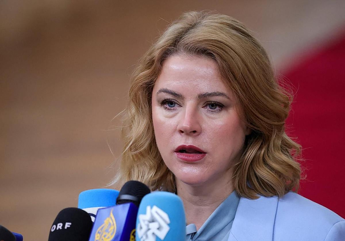 La primera ministra de Letonia, Evika Silina, en la Cumbre del Euro en Bruselas, Bélgica, el pasado 23 de octubre.