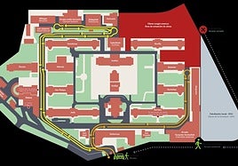 Plano sobre la reorganización del tráfico.
