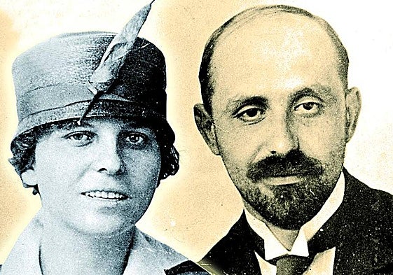Zenobia Camprubí y Juan Ramón Jiménez, hacia 1920.