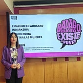 Ana López de Uralde, concejala de Igualdad de Vitoria en la presentación del ciclo