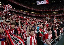 Éxtasis en La Catedral tras un gol del Athletic.