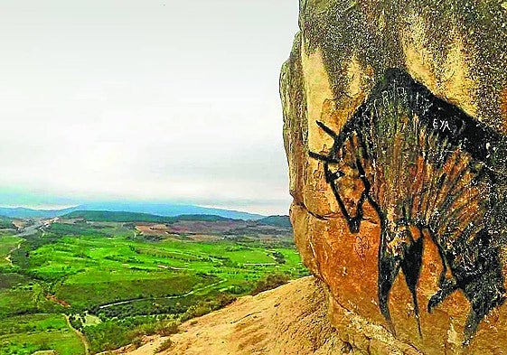 Desde la pared del bisonte, que poco o nada tiene que ver con los de Altamira, la panorámica es magnífica.