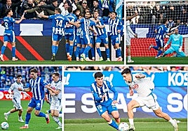 El Alavés superó al Espanyol en la primera mitad.