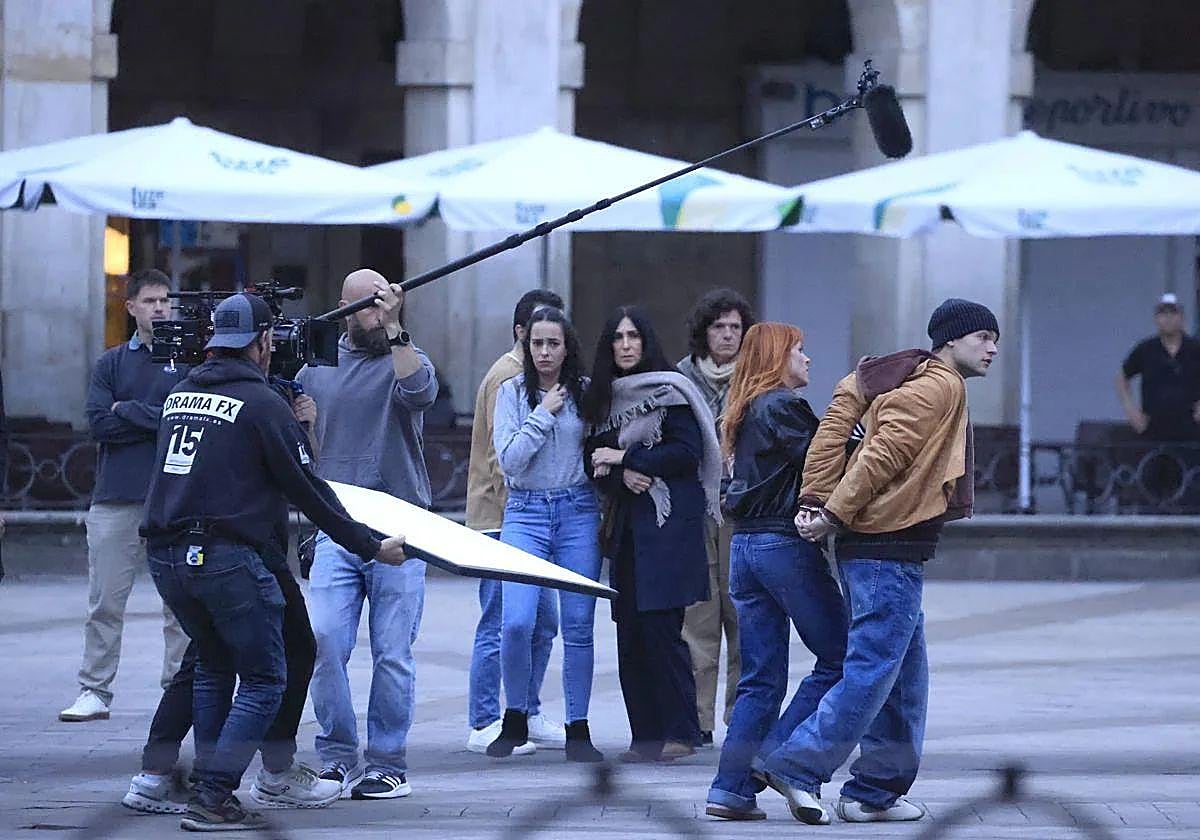 La plaza de España, una de las localizaciones en las que se ha grabado parte de 'Kraken'.