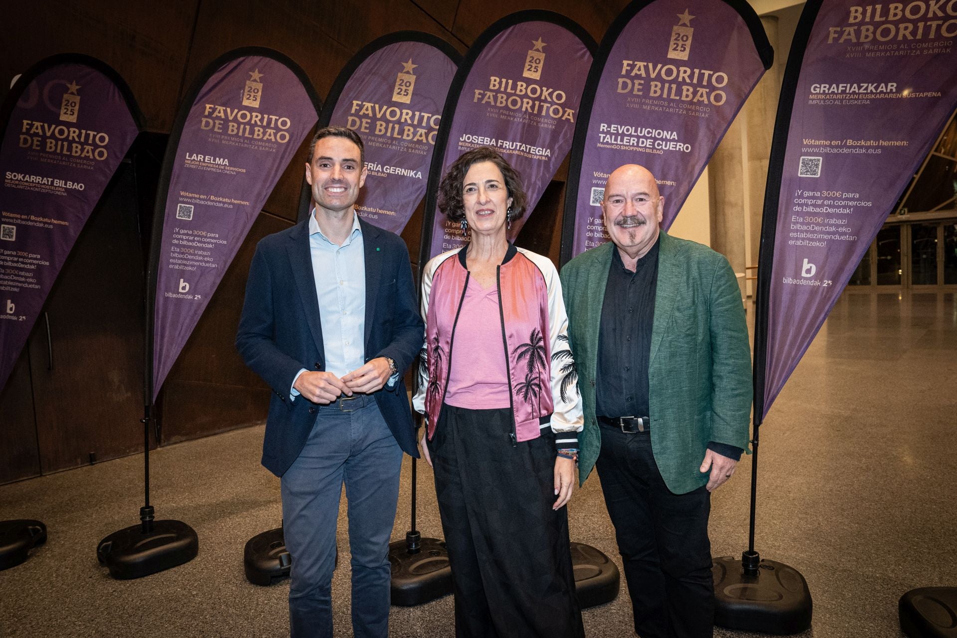 Aritz Abaroa, Lorea Bilbao e Iñigo Iturrate.