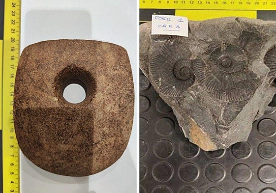 Intervienen restos precolombinos y varios fósiles de México y Ecuador en el aeropuerto de Bilbao