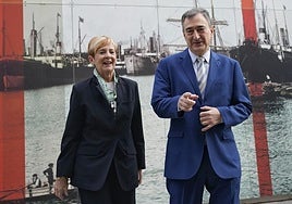 Arantxa Tapia y Aitor Esteban, este miércoles en un acto de la Fundación Sabino Arana.