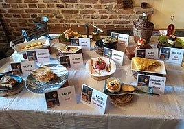 Imagen de los pintxos que se presentan a concurso.