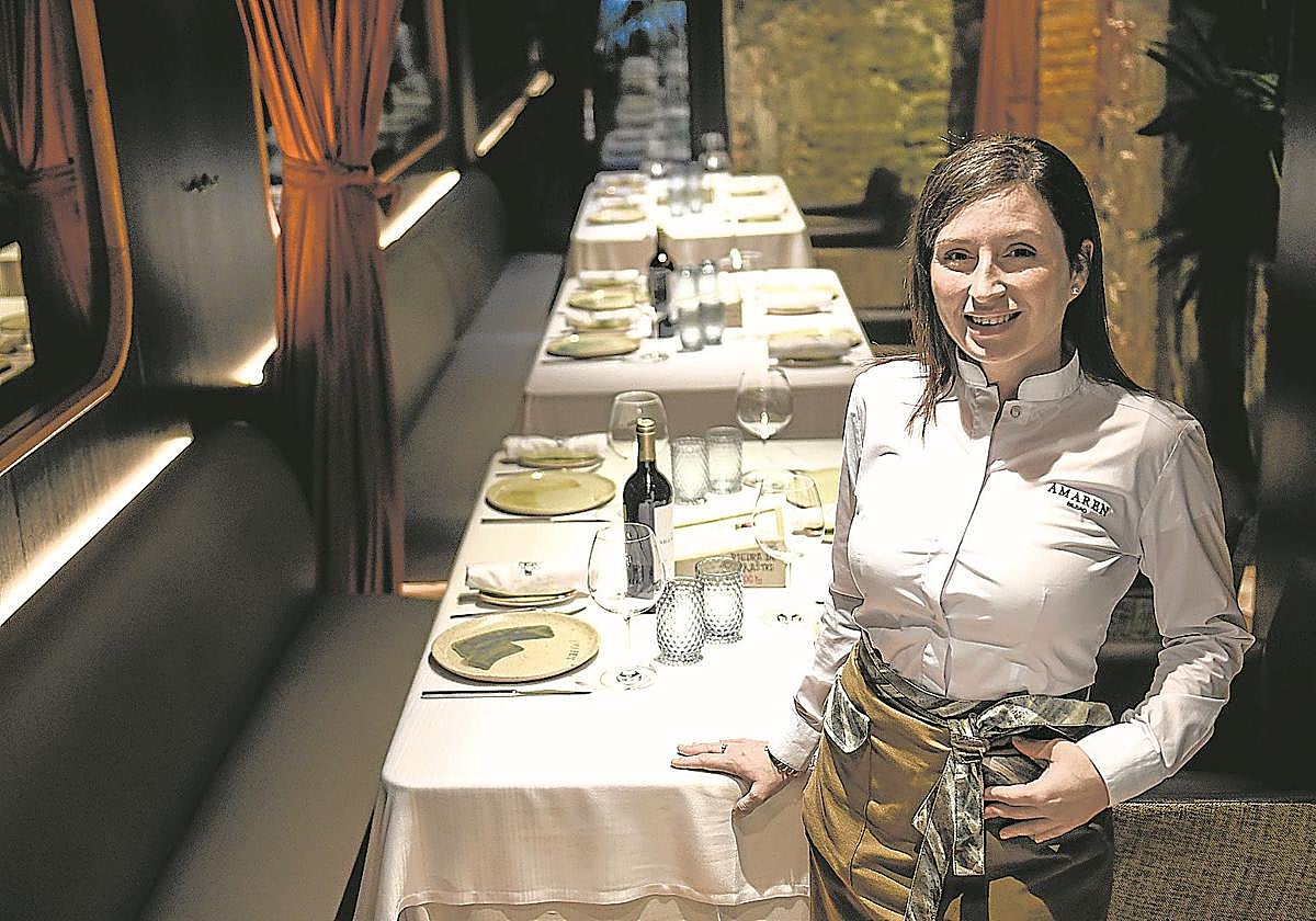 Yohana Barbero lleva cinco años trabajando en el restaurante Amaren, especializado en carne de buey.