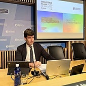 El director general del Grupo SPRI, Jon Ansoleaga, durante la presentación de la iniciativa.