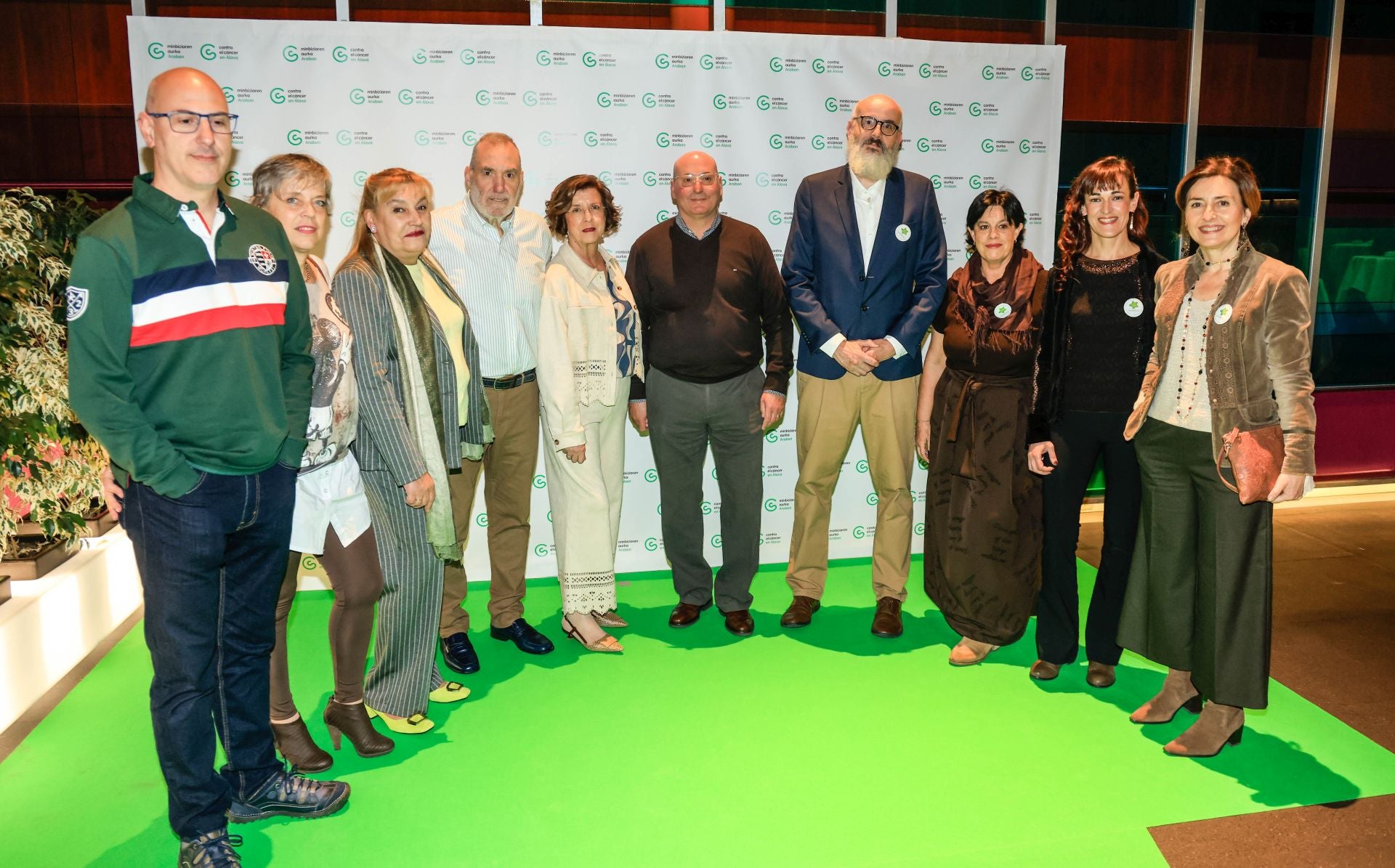 Ignacio Vidondo, Begoña García, Marisol Díaz de Cerio, Ángel Hervías, Txusa Aguirrezábal, Txema Mejías, Ernesto Marín, Susana Ciaurriz, Joana Oliveros y Raquel Arozarena.