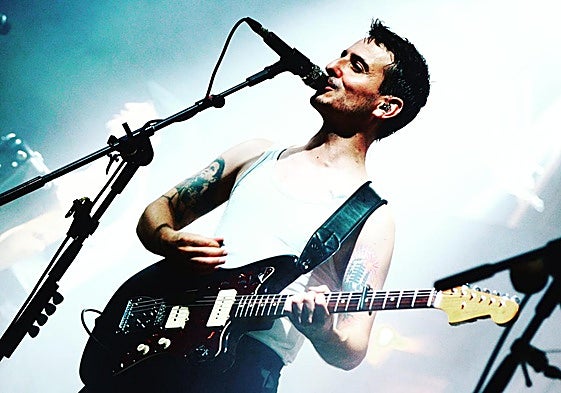 David Ruiz, el líder, con su camiseta de panadero.