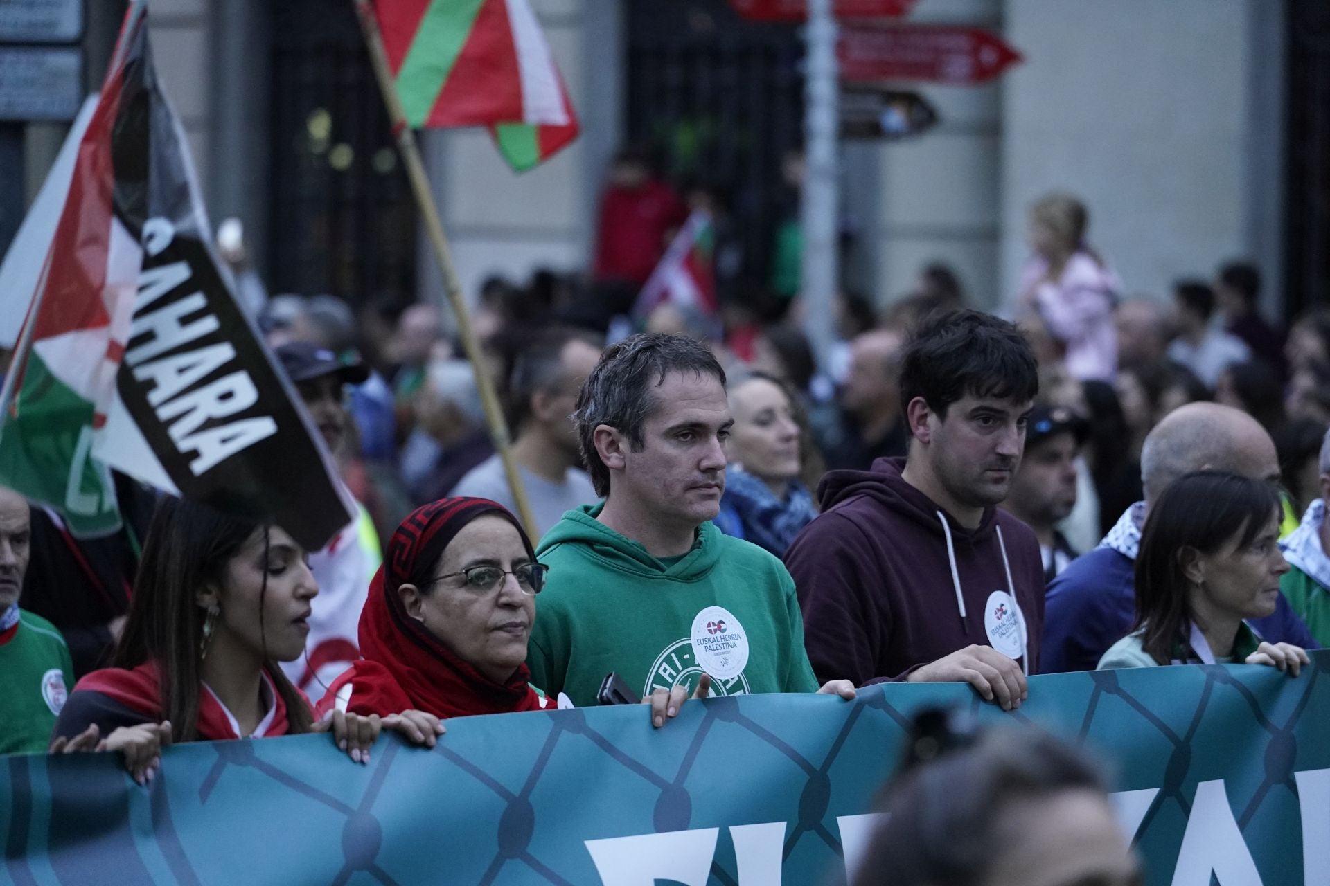 Las mejores imágenes de la fiesta por Palestina en Bilbao previas a los incidentes