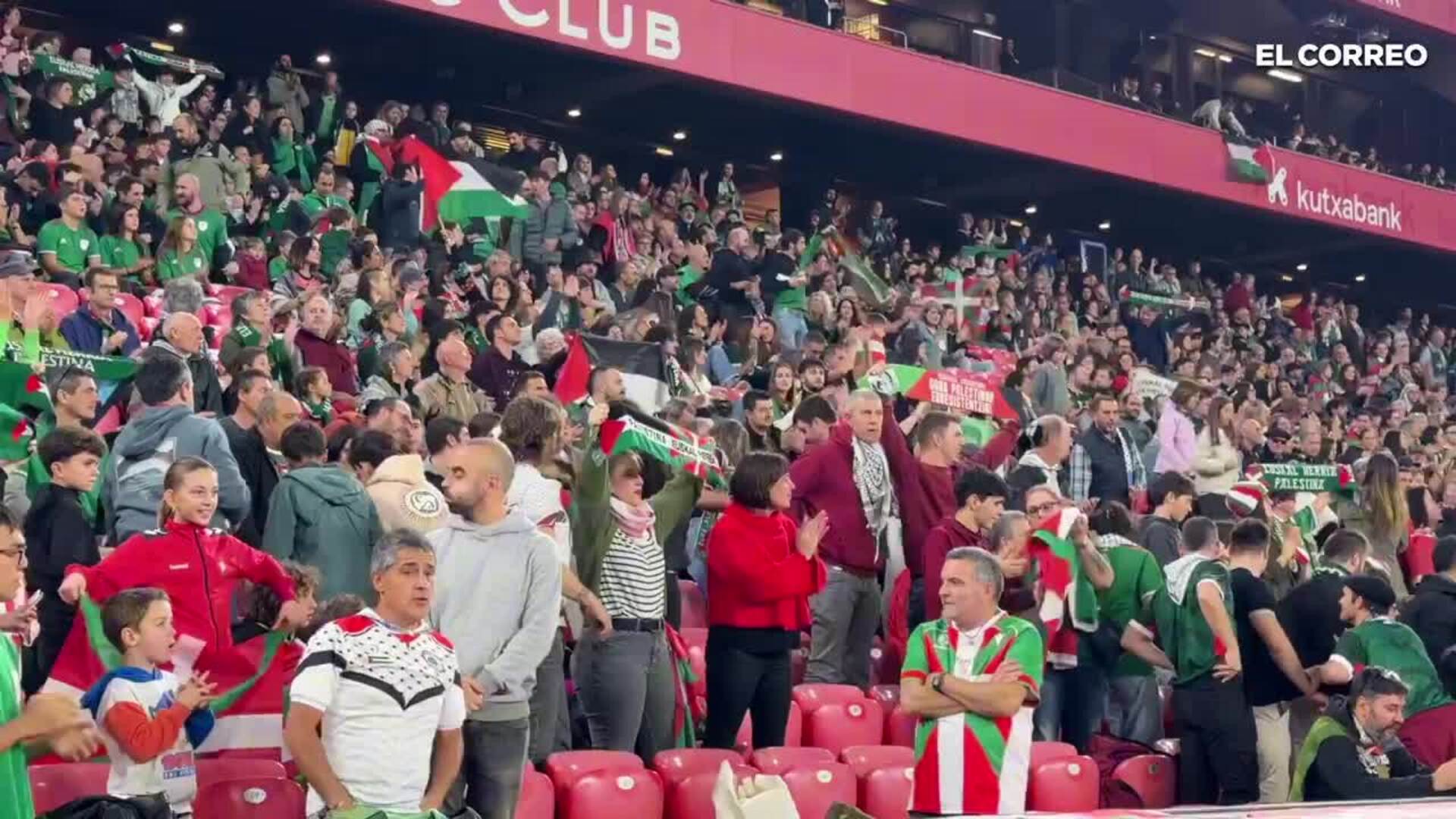 Ovación en San Mamés antes del partido
