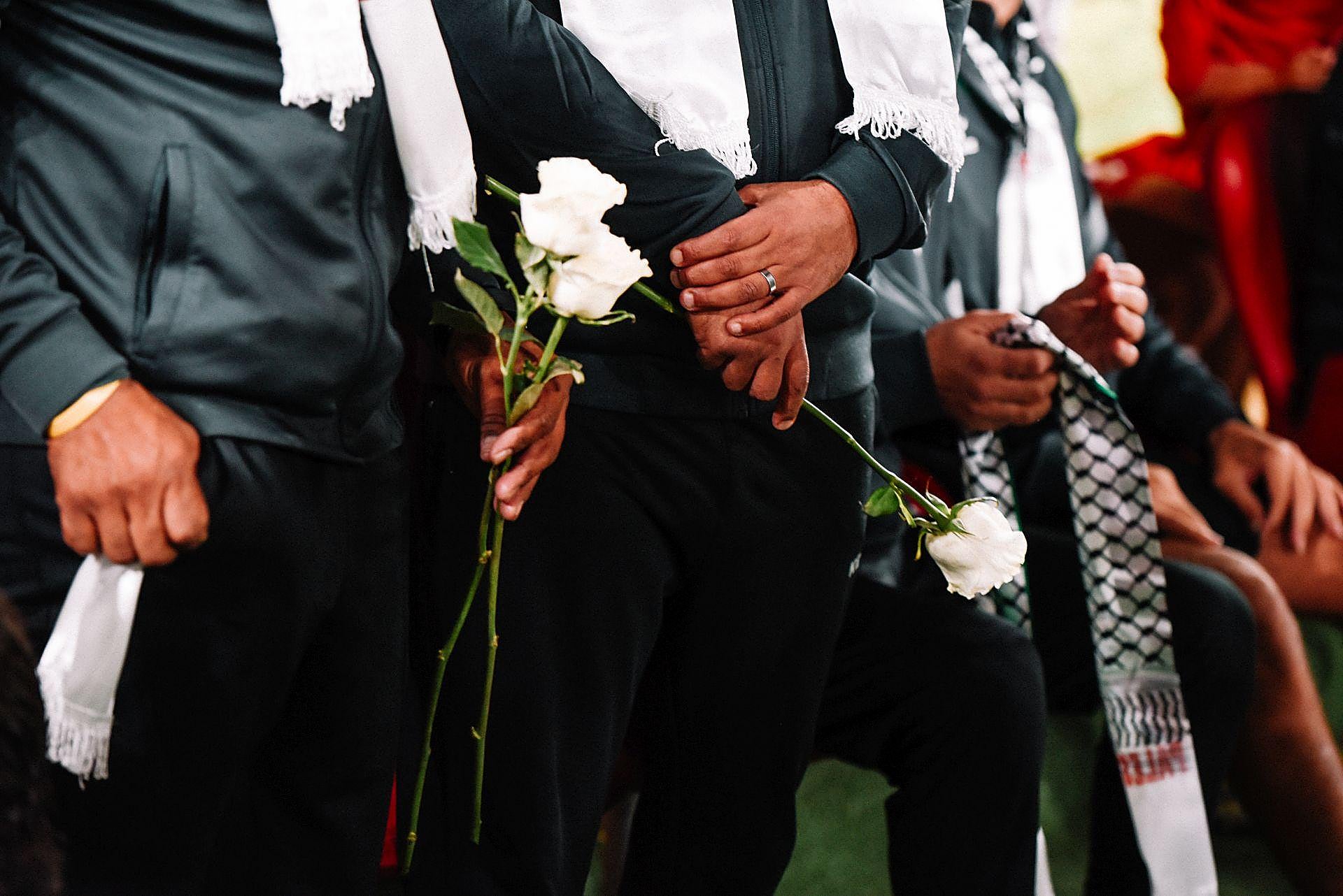 Las bonitas imágenes que nos deja el Euskadi-Palestina en San Mamés