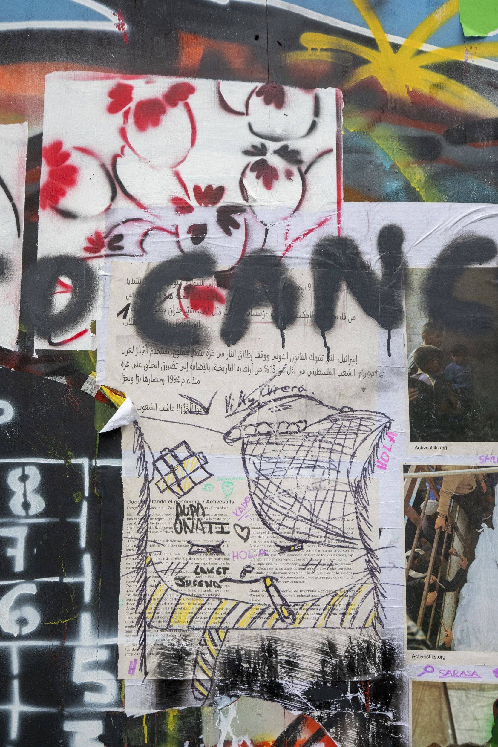 Estos son los grafitis del muro rojo de Vitoria