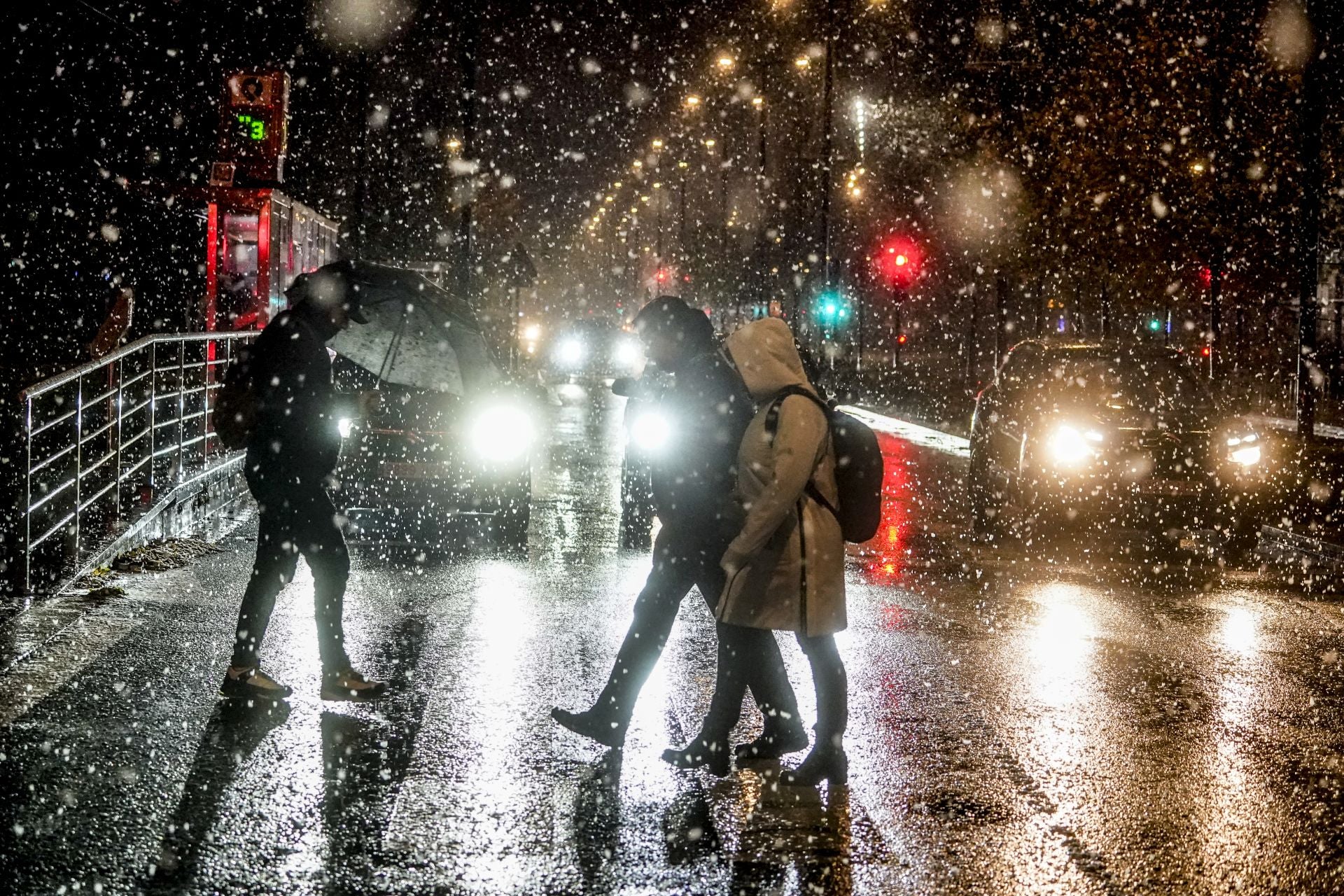 Las imágenes de un día de nieve en Álava