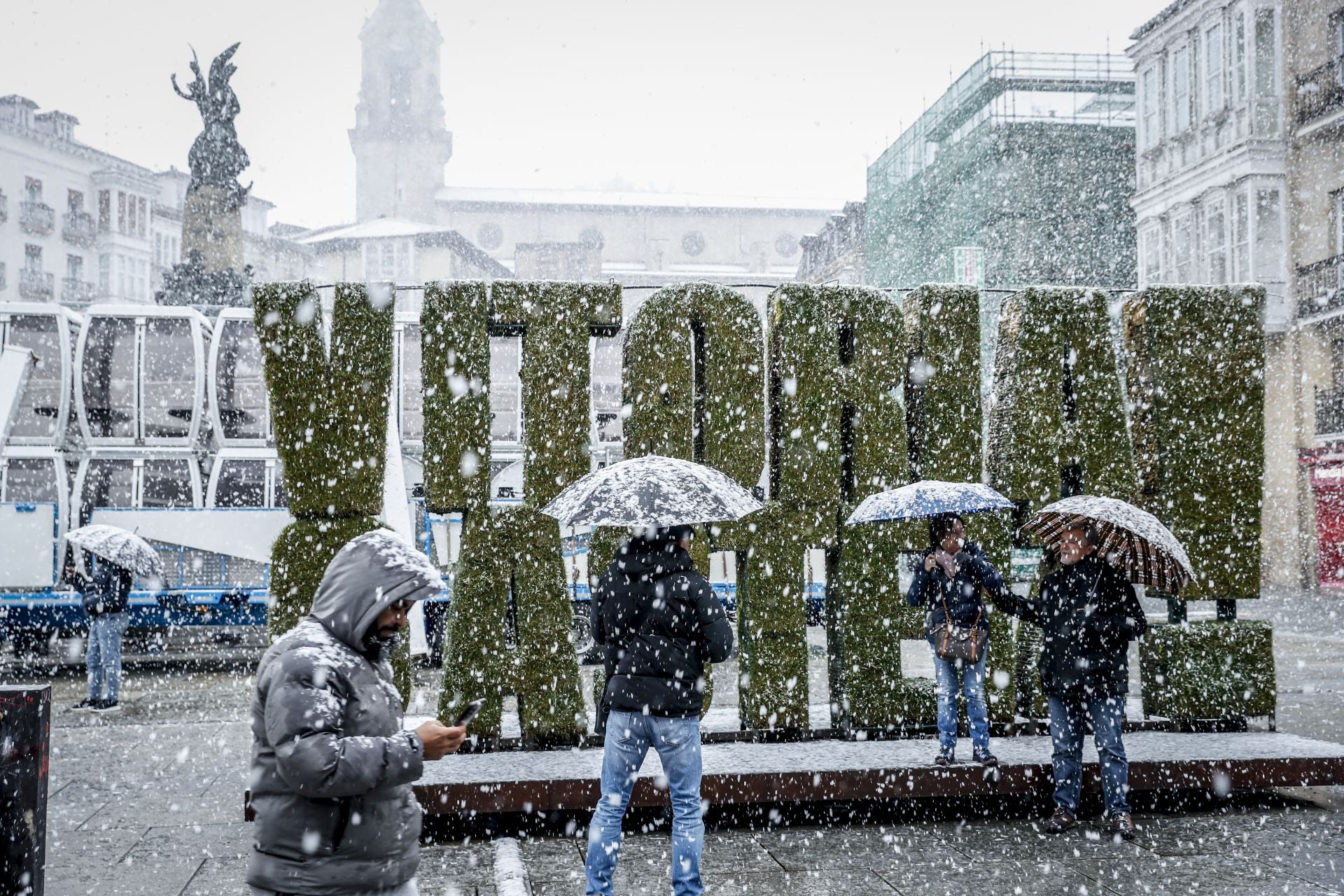 Las imágenes de un día de nieve en Álava
