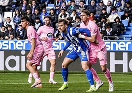 Toni Martínez, ante el Celta.