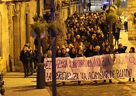 Imagen de la manifestación del año pasado convocada por Ermuko Mugimendu Feminista.