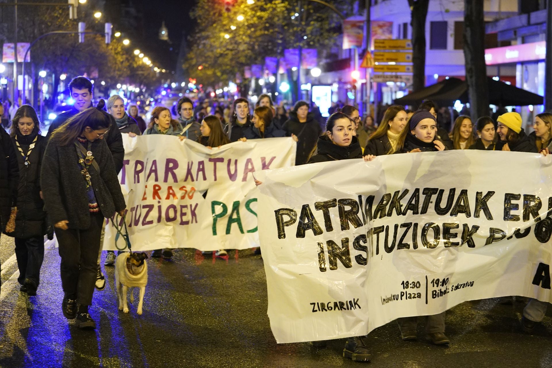 Miles de personas claman en Bilbao contra la violencia machista