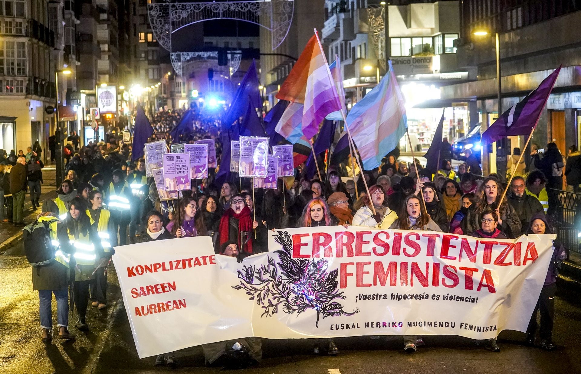 Las imágenes del 25N en Vitoria