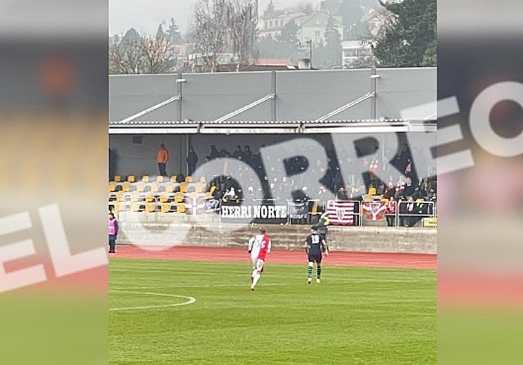 Herri Norte reaparece en Praga: medio centenar de ultras fueron al partido de la Youth League