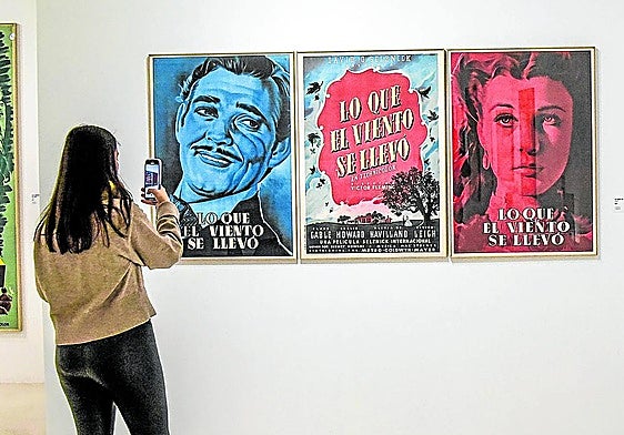 Un tríptico de 'Lo que el viento se llevó' obra del estudio MCP, formado en Barcelona en 1940.