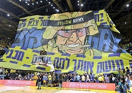 Mosaico exhibido en la Mano de Elías antes del recrudecimiento de la guerra.