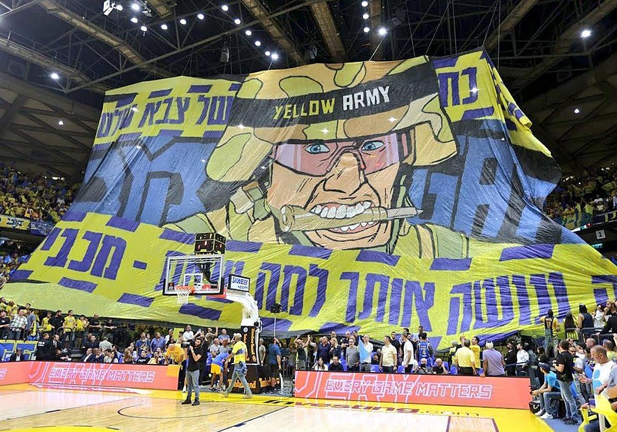 Mosaico exhibido en la Mano de Elías antes del recrudecimiento de la guerra.