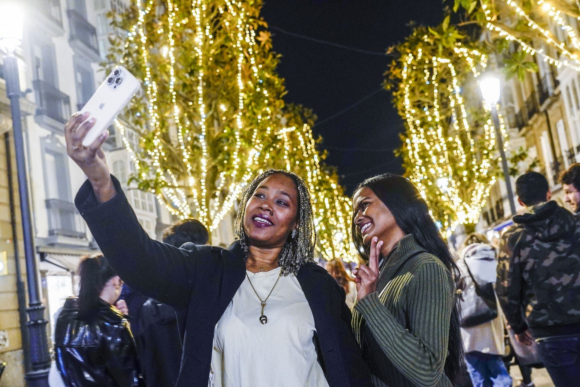 Las imágenes del encendido navideño en Vitoria