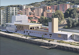 Infografía del futuro parque de bomberos de Deusto.