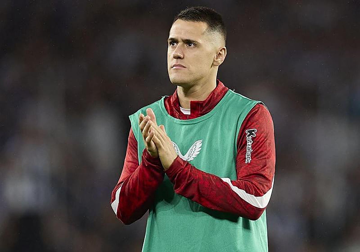 El delantero guipuzcoano Urko Izeta en San Mamés.