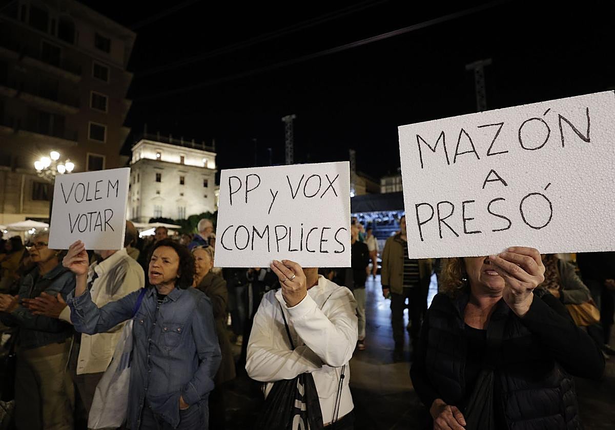 Manifestación contra la gestión de la dana de Valencia.