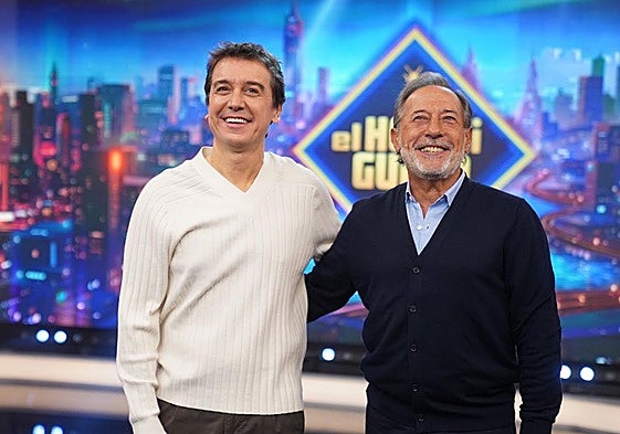 Javier Veiga y Guillermo Francella en 'El Hormiguero'.