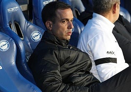 Borja Jiménez, en Mendizorroza antre el Mirandés.