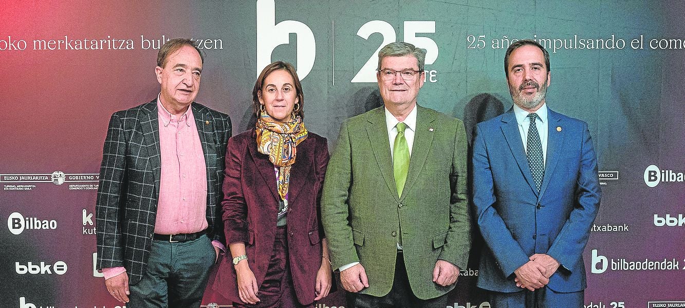 Rafael Gardeazabal, Kontxi Claver, Juan Mari Aburto y Javier Hurtado