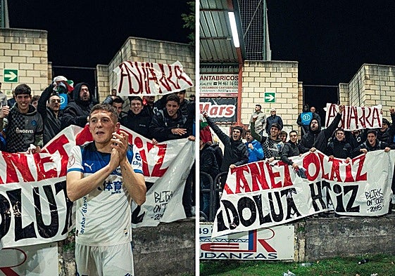 La cuadrilla de Xanet le alienta en su debut con el Alavés
