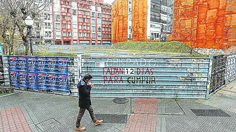 El Obispado inicia el arreglo del solar de Abando tras quedar bloqueada su nueva sede