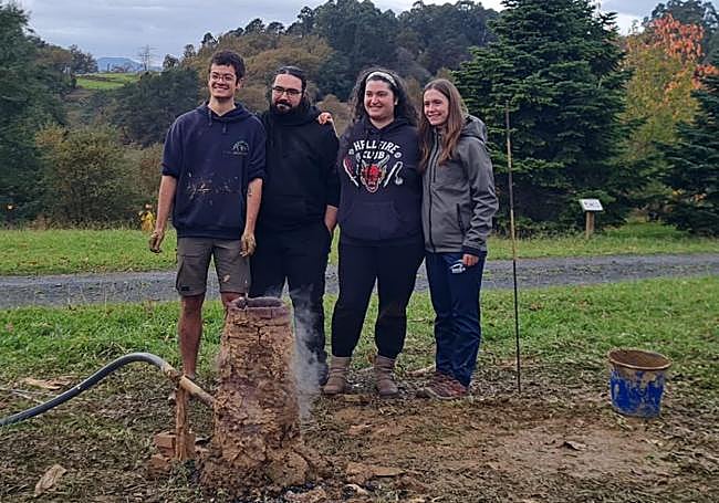 Los cuatro estudiantes: Asier Barco, Ibai Del Estal, Sarai Aveleira e Irune Naranjo.