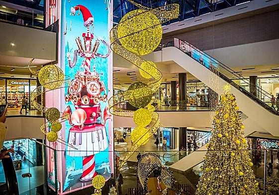 Decoració especial en la plaza central.