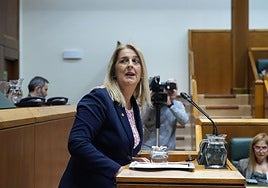 Ainhoa Domaica, en el Parlamento.