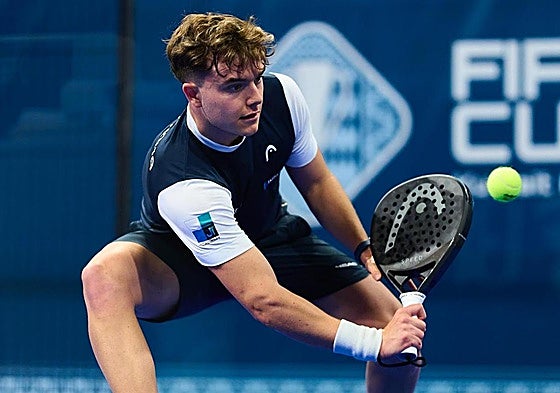 Eneko Arija durante el campeonato del mundo por parejas en Kuwait.