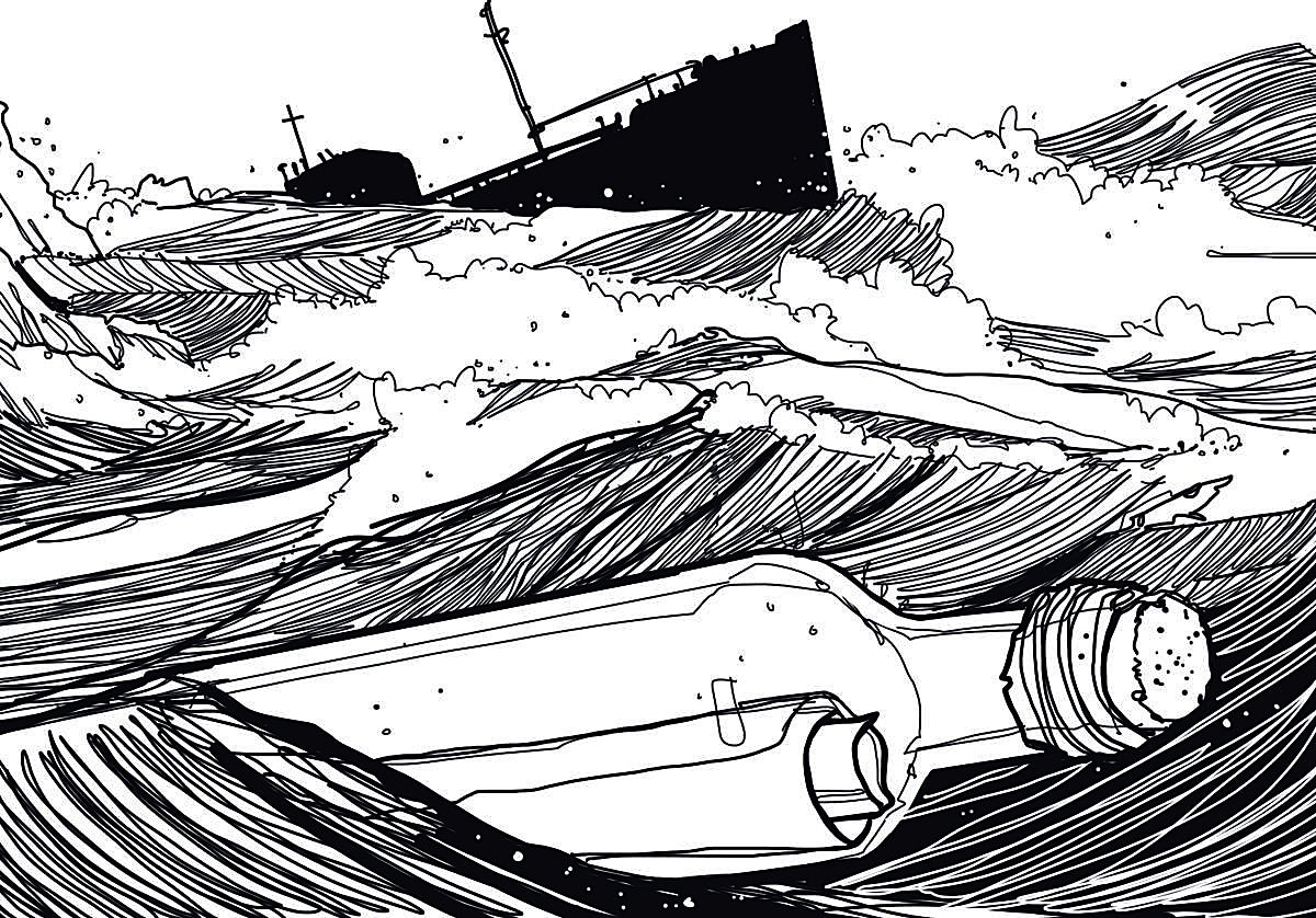 «Adiós, querida mía»: los dramáticos mensajes de despedida que metieron en una botella los náufragos vizcaínos del Rafael