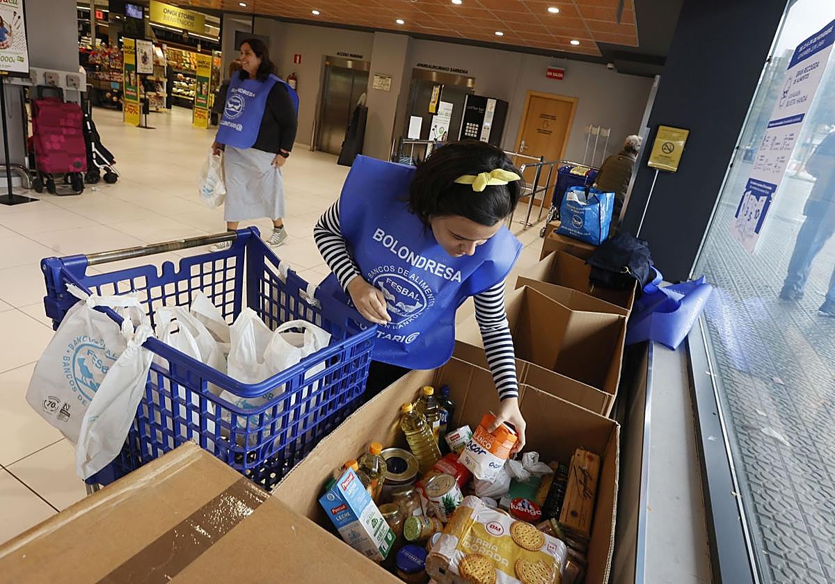 Imagen de archivo de la Gran Recogida del Banco de Alimentos de Bizkaia.