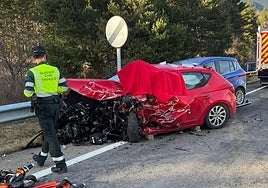 Muere un vizcaíno de 38 años y varios familiares resultan heridos en un accidente de tráfico en Huesca