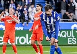 Lucas Boyé celebra, eufórico, el gol de penalti contra la Real Sociedad, su tercero de la temporada.