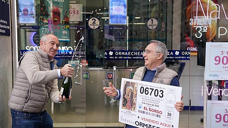 El primer premio de El Niño deja 2,4 millones de euros en Bilbao y Elorrio